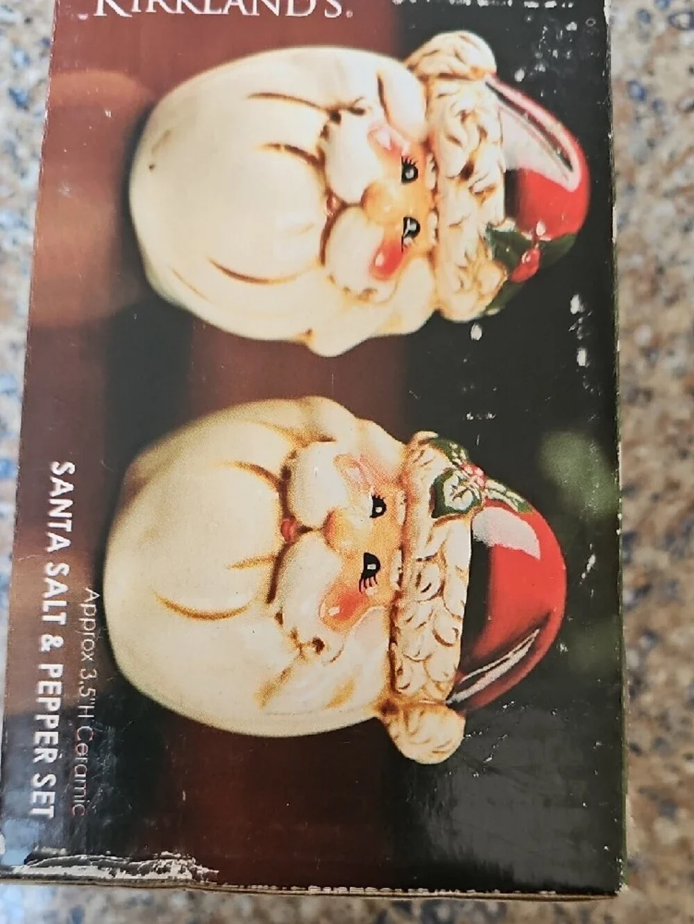 Kirkland's NWT Santa Salt & Pepper Shaker Set - Cream and Red